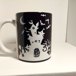 Hand Made Halloween coffe mug - Haunted Street -  New - Dishwasher Safe-12 oz